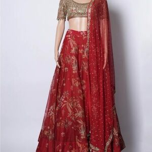 Arpita Mehta Red Lehenga
